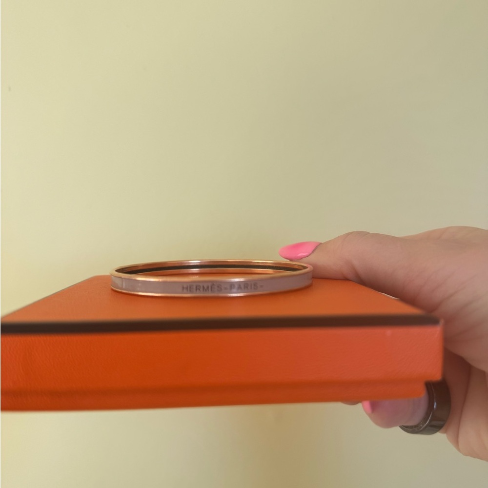 Hermès blush / rose gold Bangle Bracelet - Picture 3 of 5